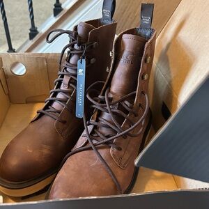 Sorel Men's Dark Brown Leather Boots